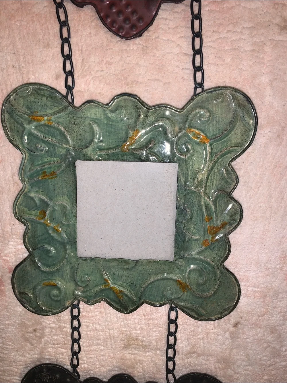 Hobby Lobby Rustic 3-Tier Hanging Pressed Metal Picture Frame Set
